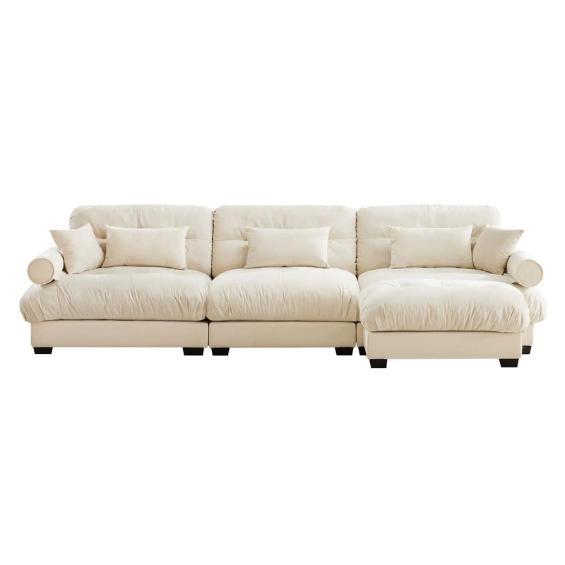 Super Comfort Oversized Modular Sectional Sofa With Movable Ottoman by Unique Piece Furniture