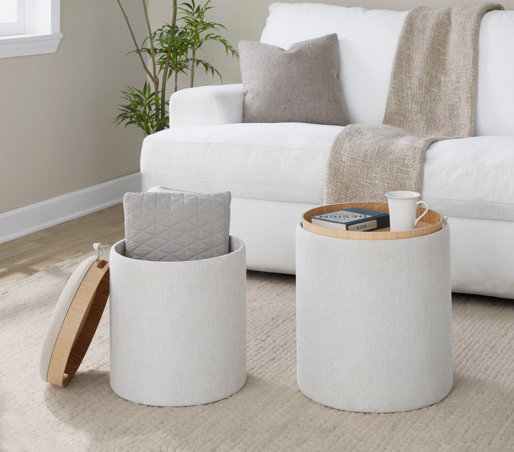 Contemporary Nesting Ottoman Set in by HouseOfZazla