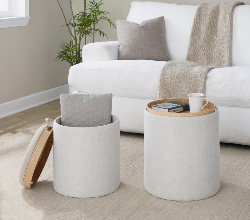 Contemporary Nesting Ottoman Set in by HouseOfZazla