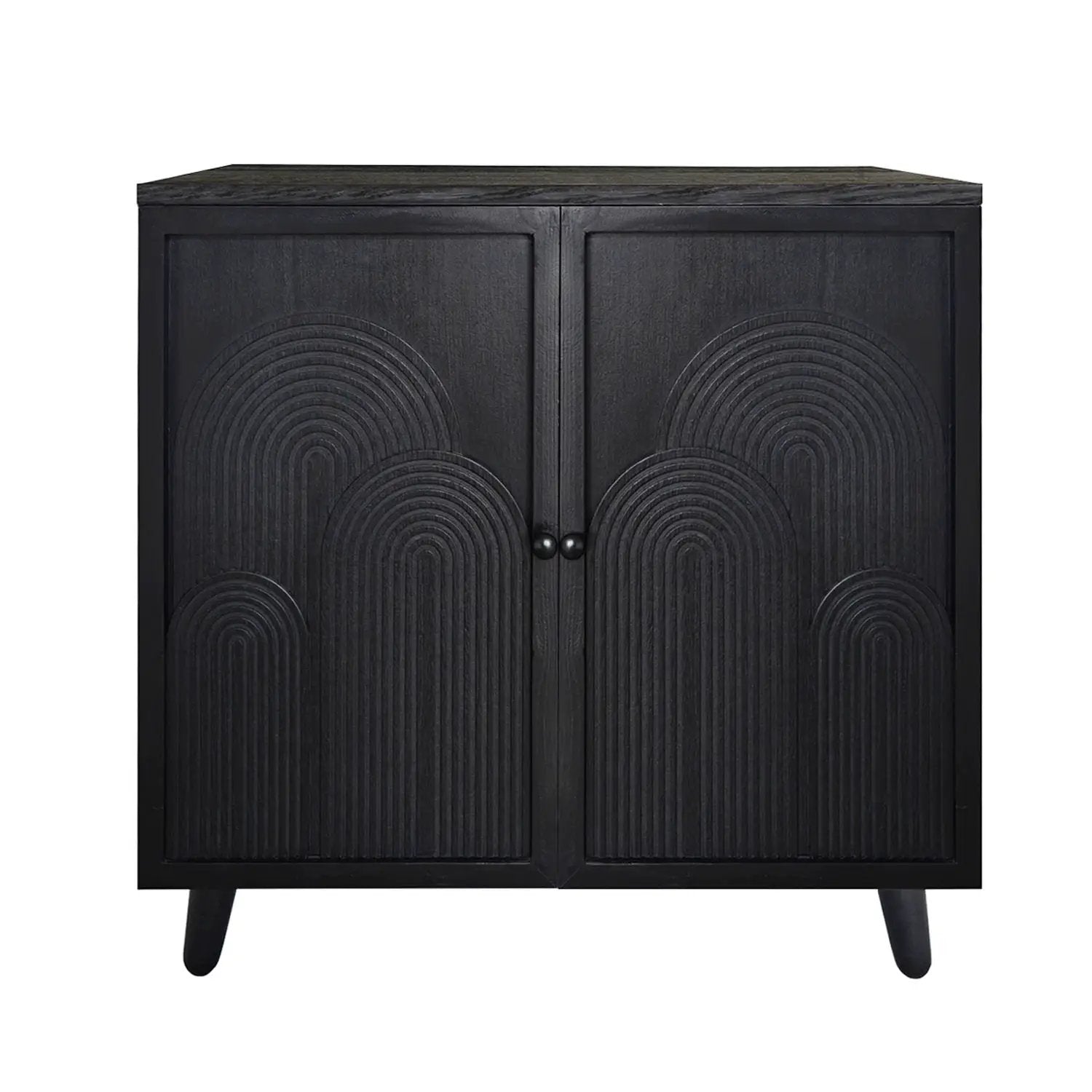 2 Door Accent Cabinet Storage Cabinet With Adjustable Shelf - Black by Unique Piece Furniture
