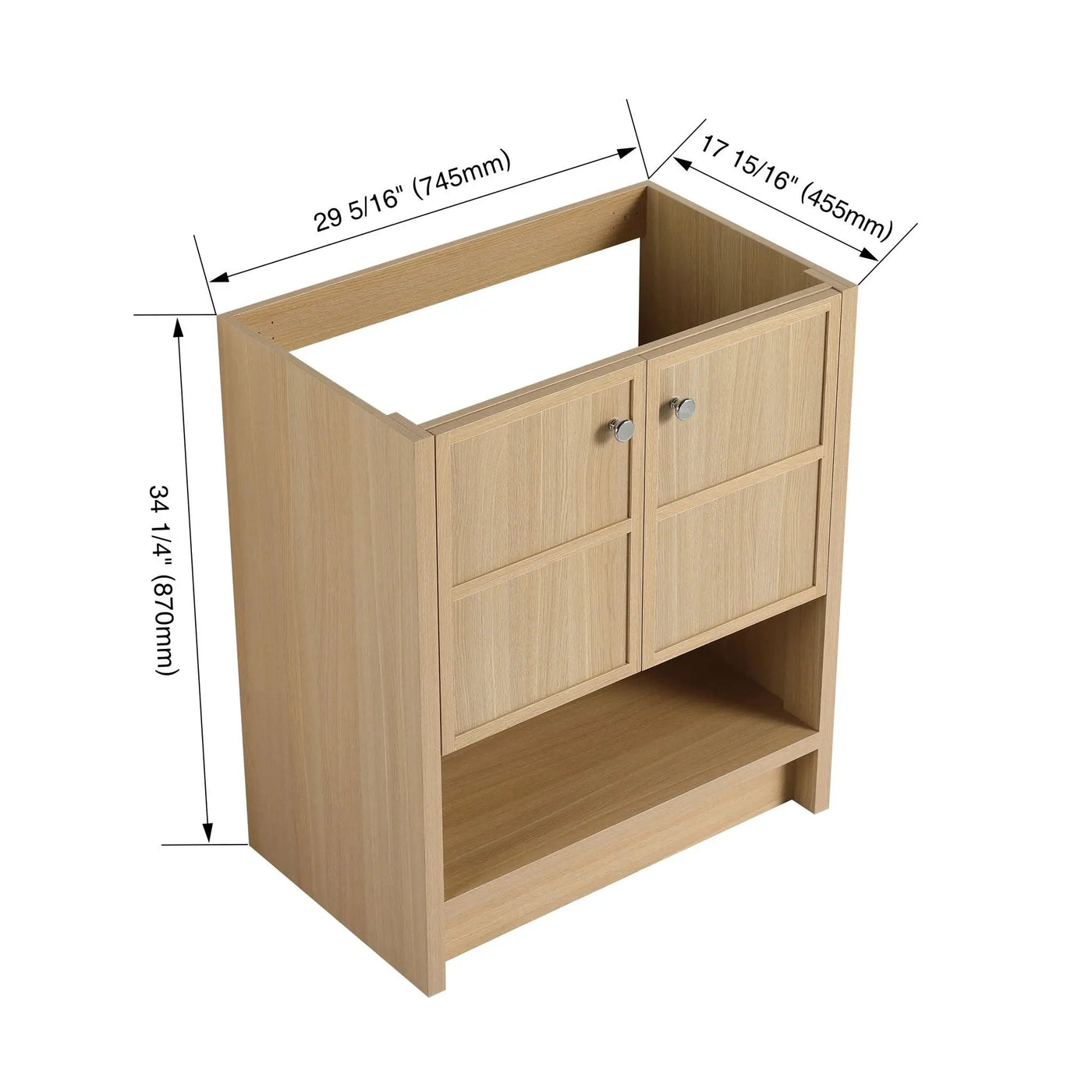 Modern Freestanding Bathroom Vanity With 2 Soft Closing Doors by HouseOfZazla