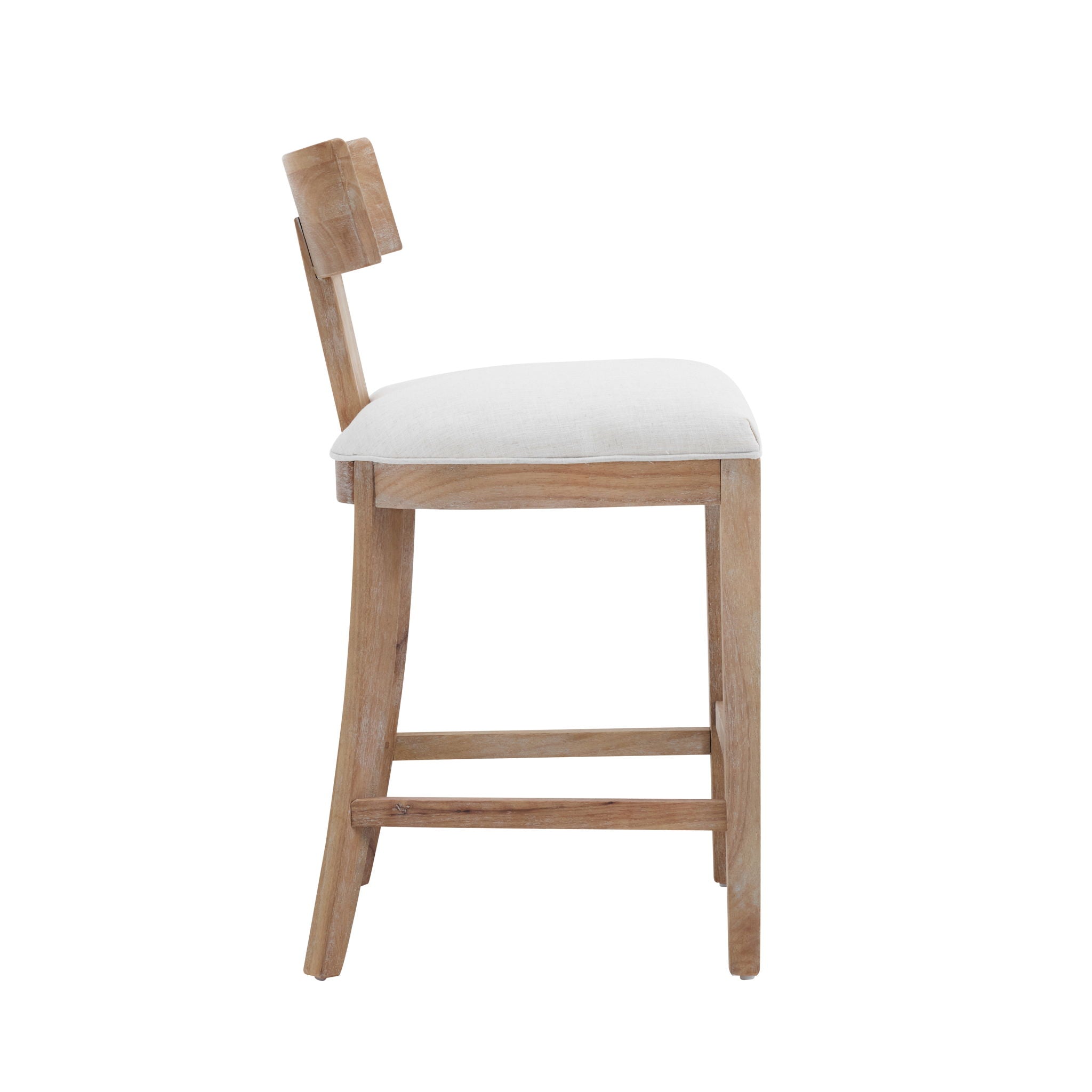 Upholstered Counter Height Bar Stools with Solid Rubber Wood Frame (Set of 2) by HouseOfZazla