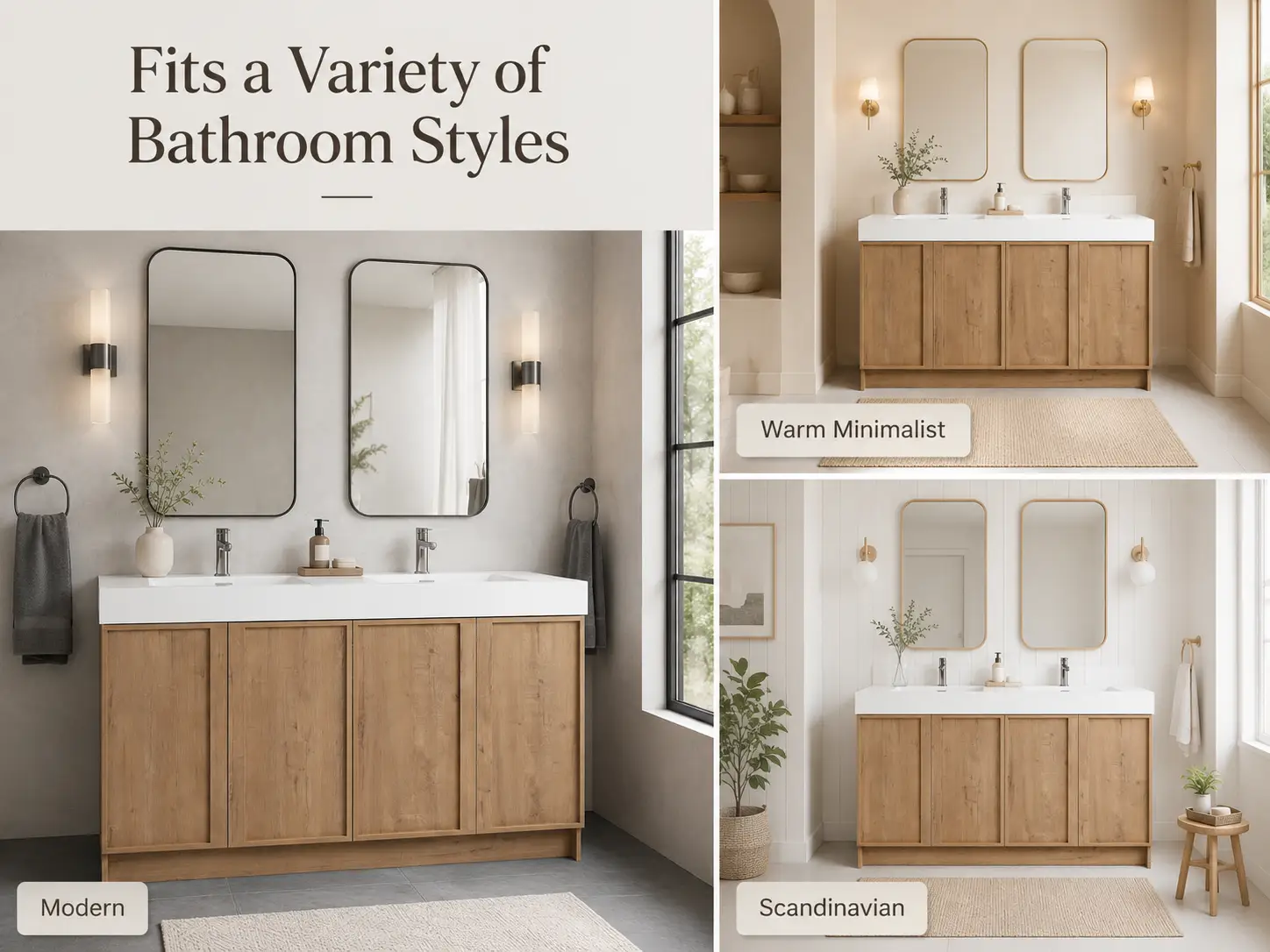 60" Freestanding Bathroom Vanity With Dual Resin Sink by HouseOfZazla