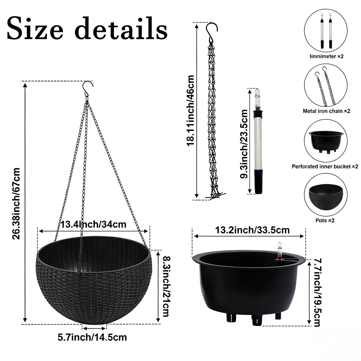 Self Watering Hanging Planter by HouseOfZazla