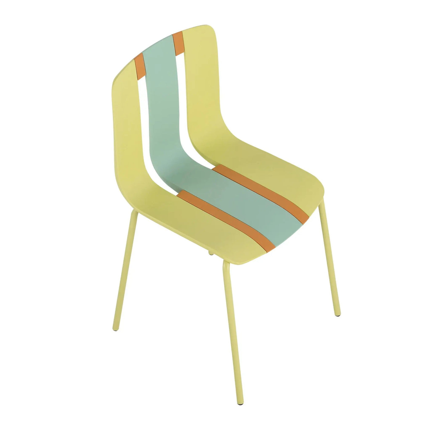 Modern Striped Blocking Single Chairs Set of 4 by HouseOfZazla