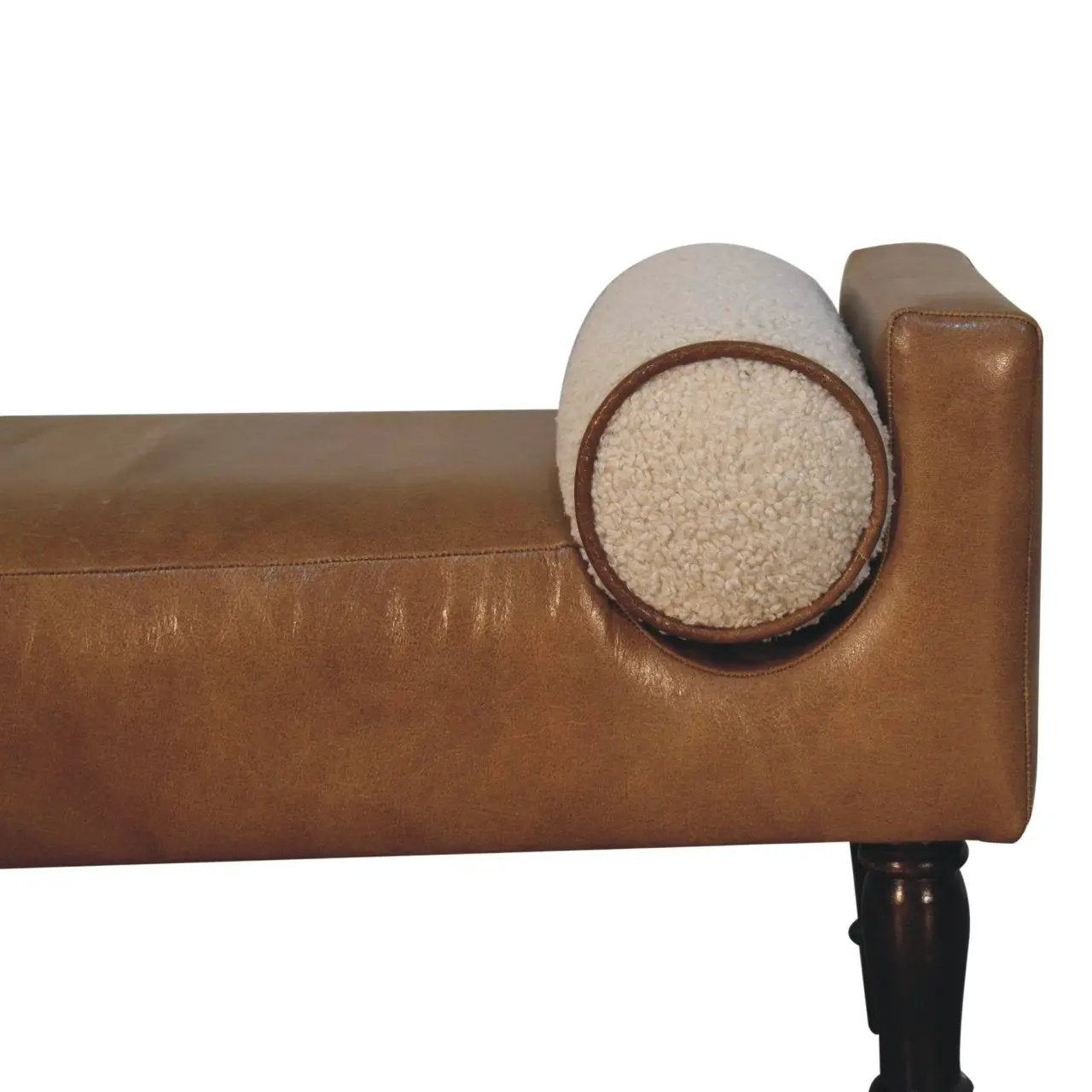 Solid Wood Chester Buffalo Bench, Upholstered by HouseOfZazla