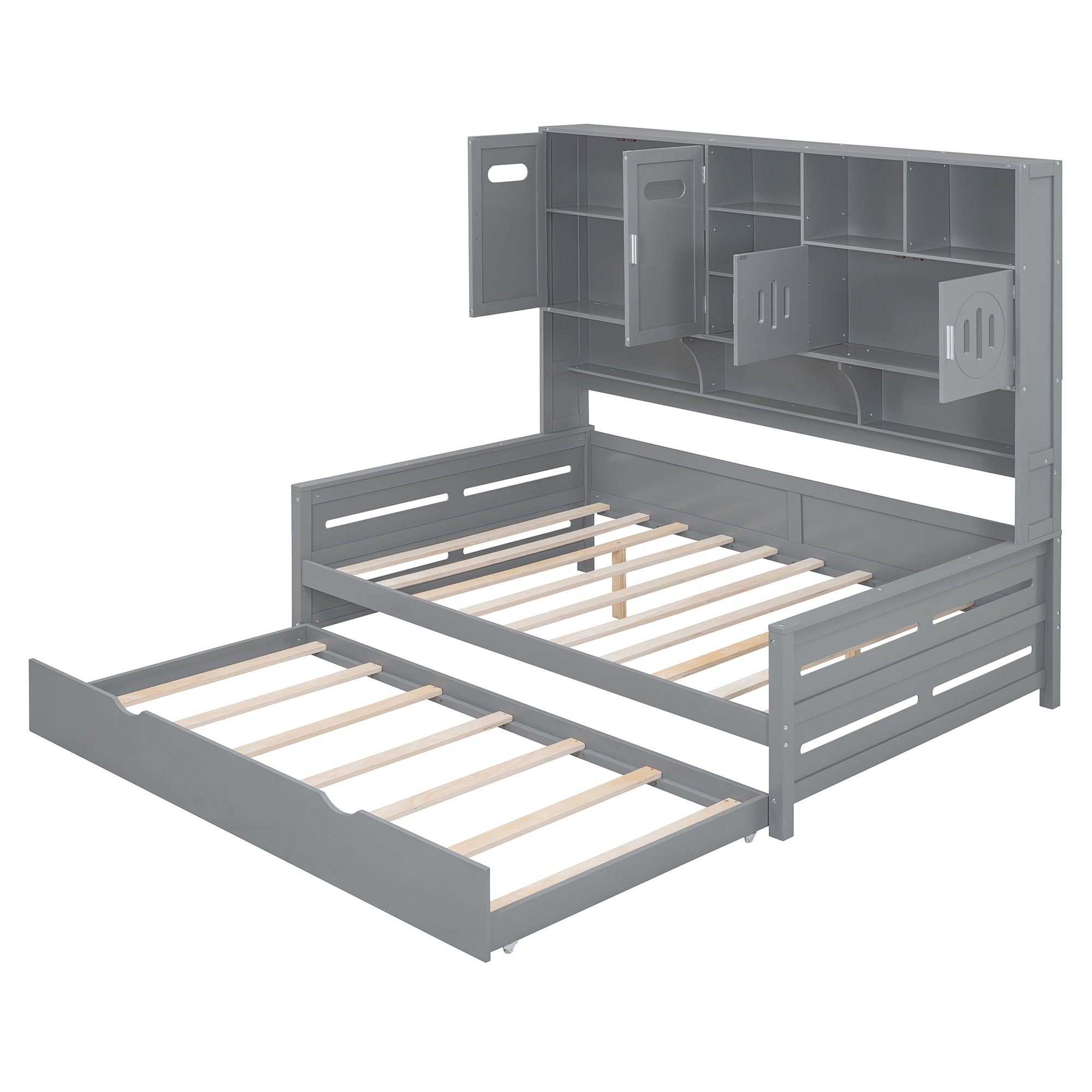 Daybed With All-In-One Cabinet And Shelf by HouseOfZazla