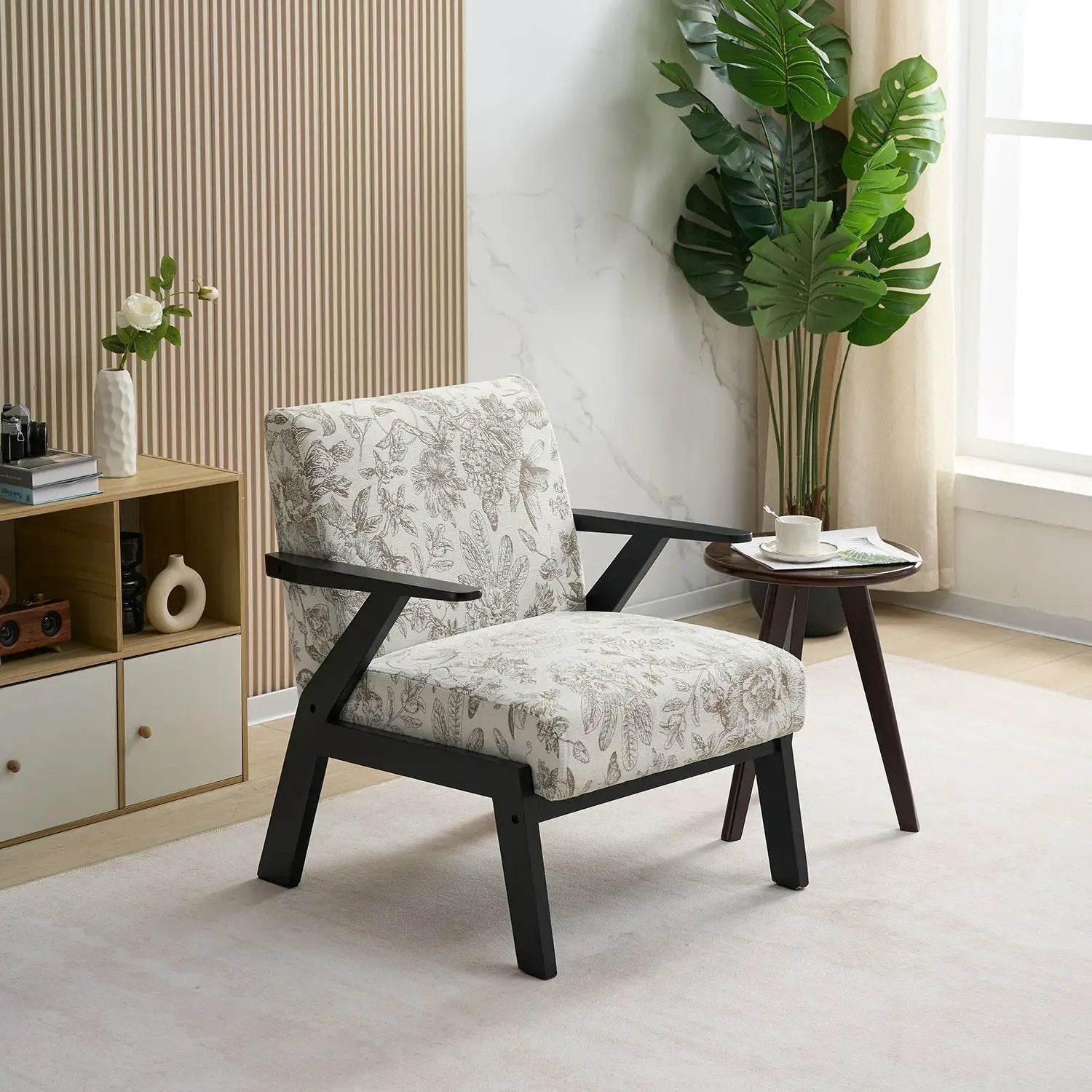 Mid-Century Modern Lounge Armchair - Seat Cushion (Beige + Grey) by HouseOfZazla