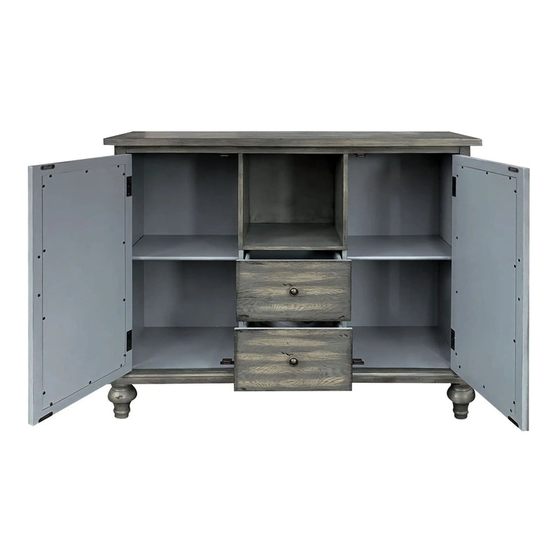 Velika Weathered Console Table With 1 Open Compartment Storage - Gray by HouseOfZazla