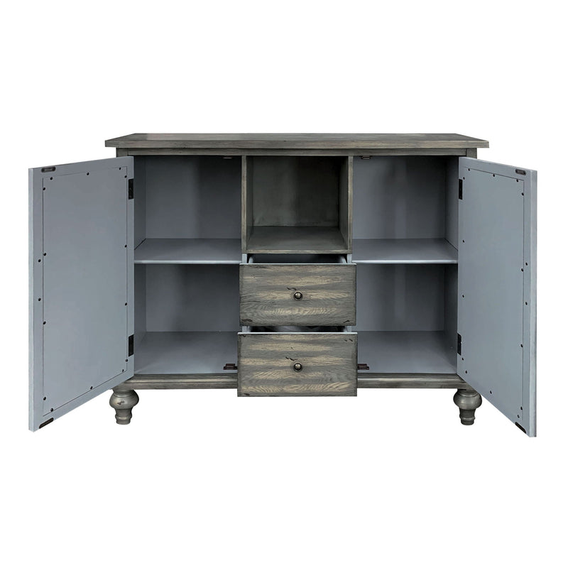 Weathered Gray Console Table with Open Compartment Storage - Velika, photo 4 of 4