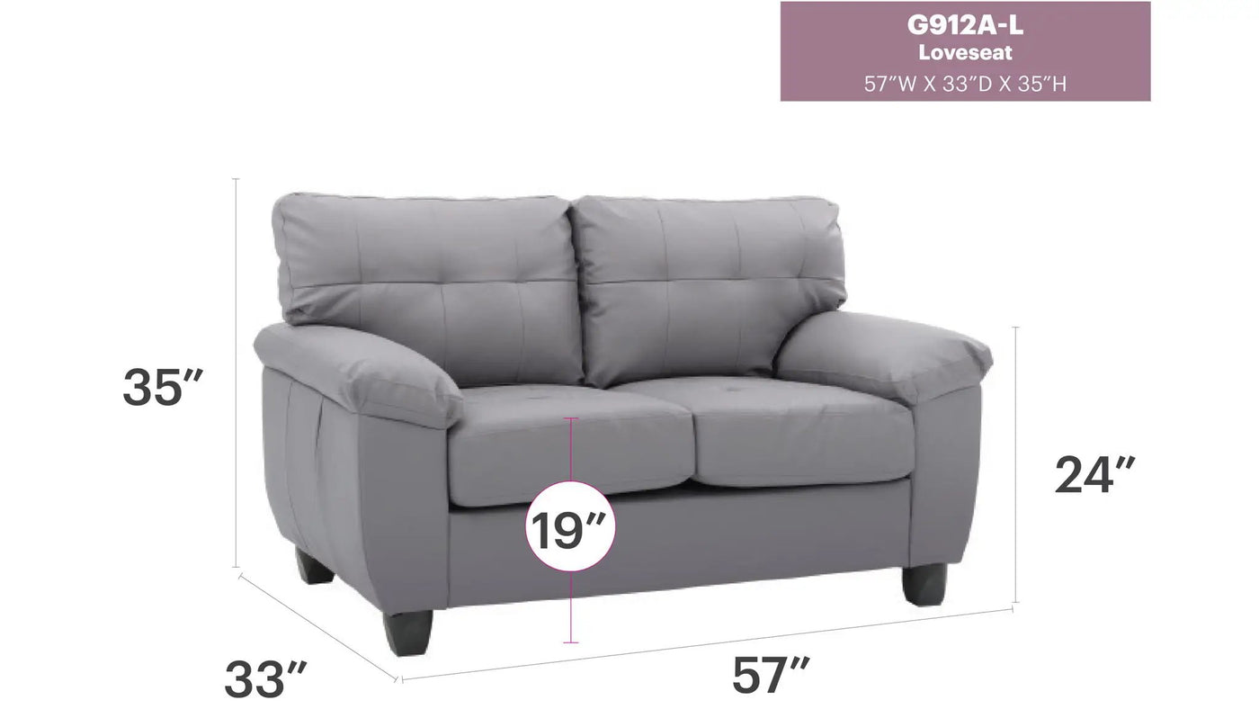 Stylish Loveseat With Padded Arms by HouseOfZazla
