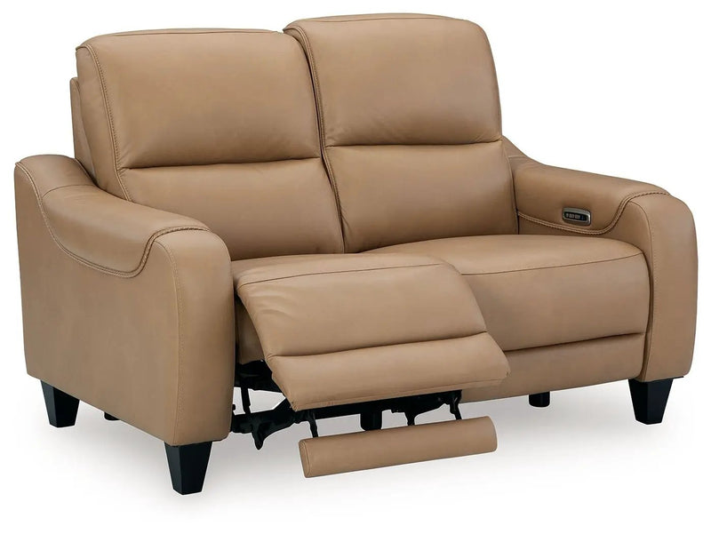 Mosswell - Power Reclining Loveseat With Adj Headrest - Toffee by Unique Piece Furniture