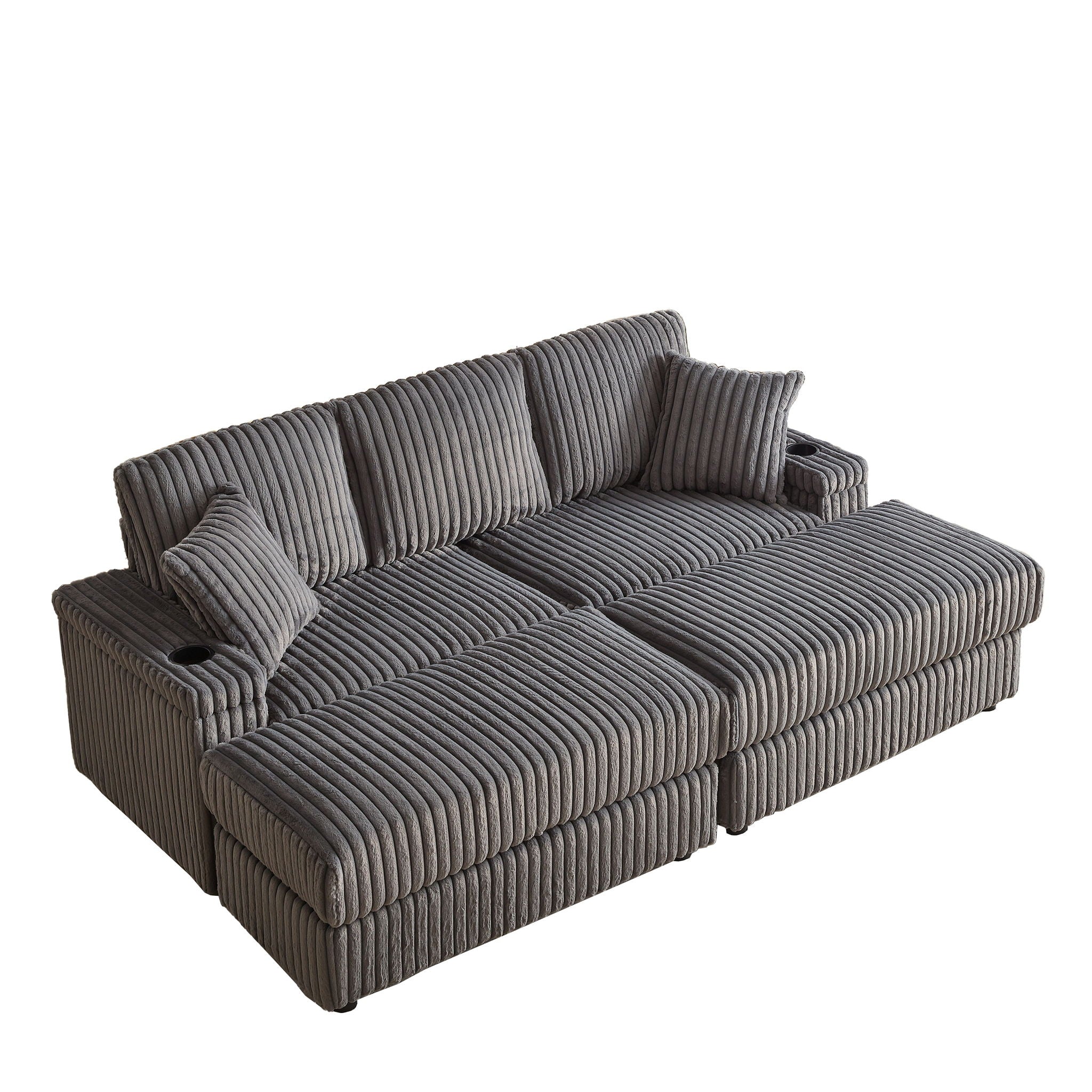 3 Seater Sofa With 2 Ottomans For Living Room by HouseOfZazla