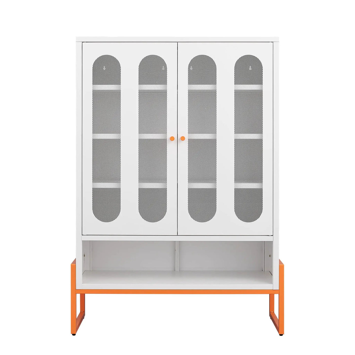 Modern Metal Shoe Cabinet With DoublebSided Doors And Adjustable Partitions by HouseOfZazla