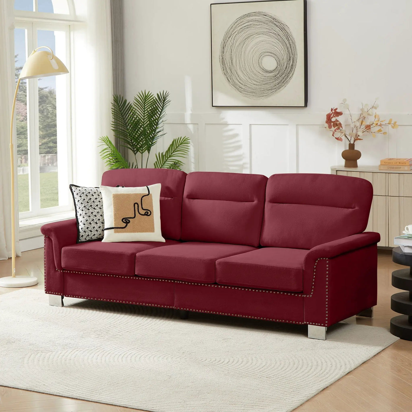 3 Seater Elegant Stationary Sofa by HouseOfZazla