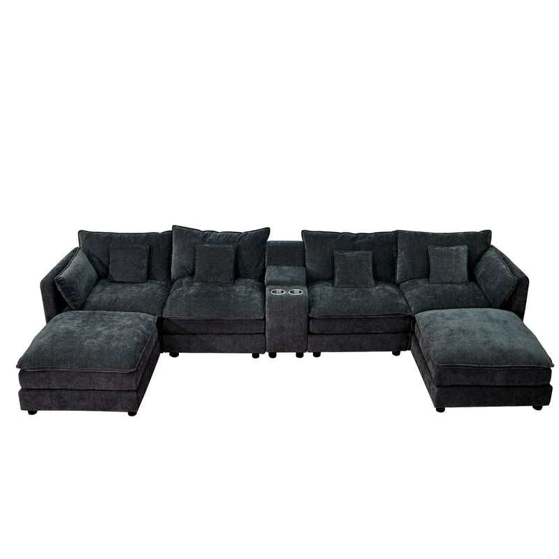 U Shaped Sectional Cloud Couch For Living Room by HouseOfZazla