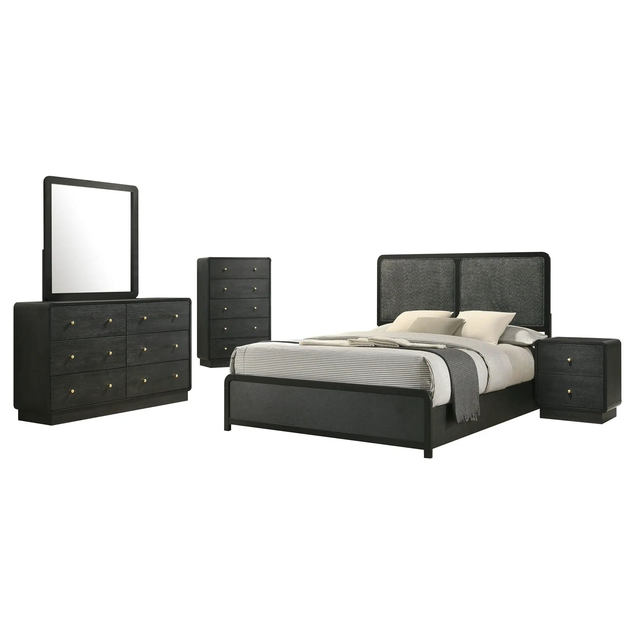 Cavelle 5-piece Queen Bedroom Set Black by Unique Piece Furniture