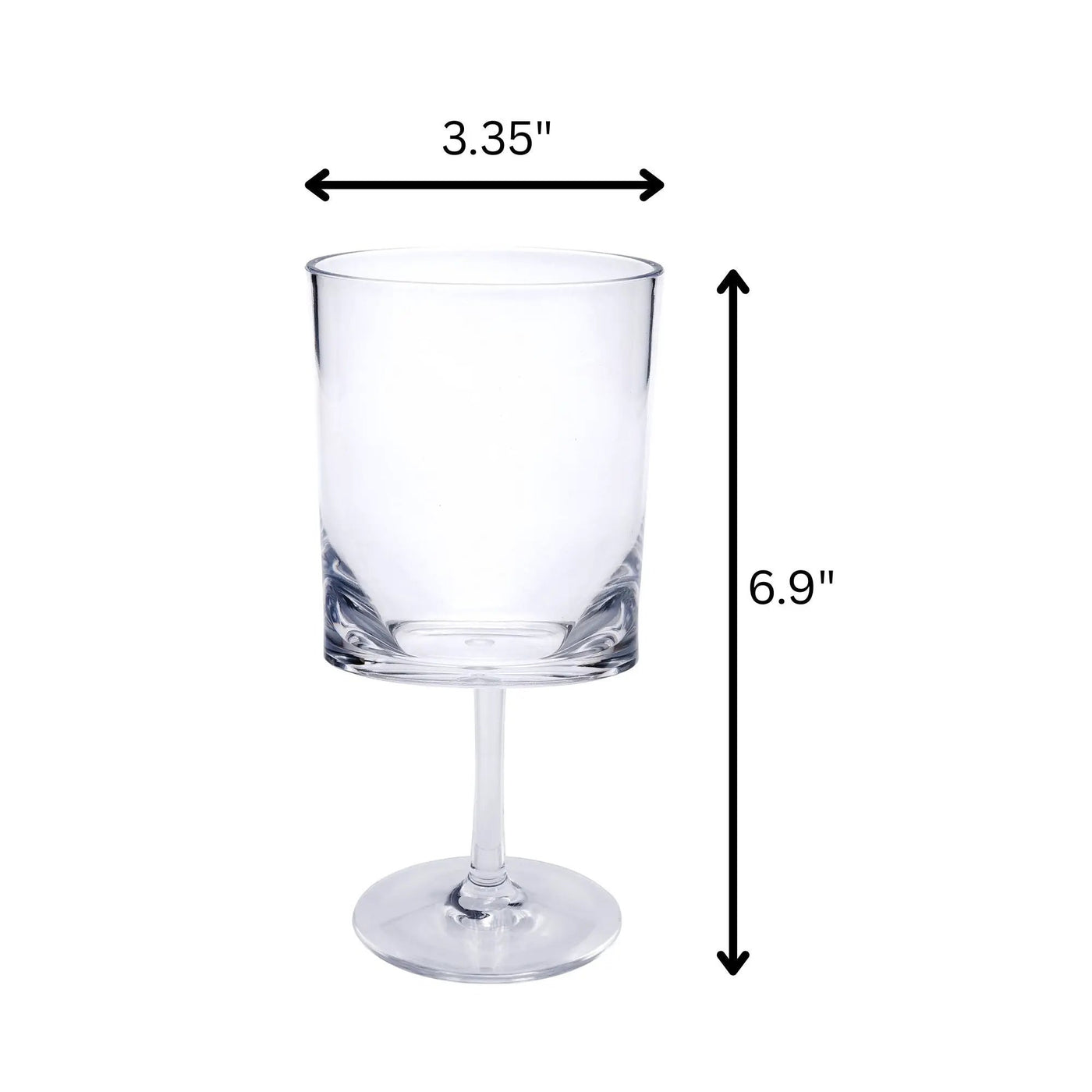 Leadingware Oval Halo Plastic Wine Glasses (Set of 4) by HouseOfZazla