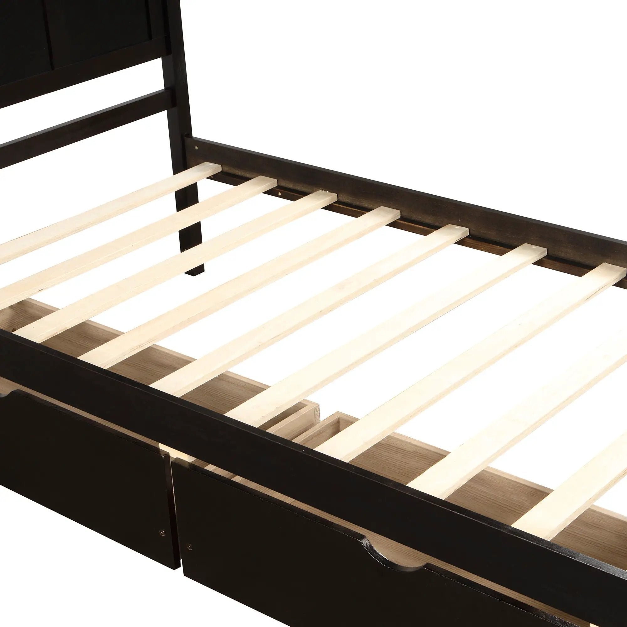 Platform Storage Bed With 2 Wheel Base Drawers by Unique Piece Furniture