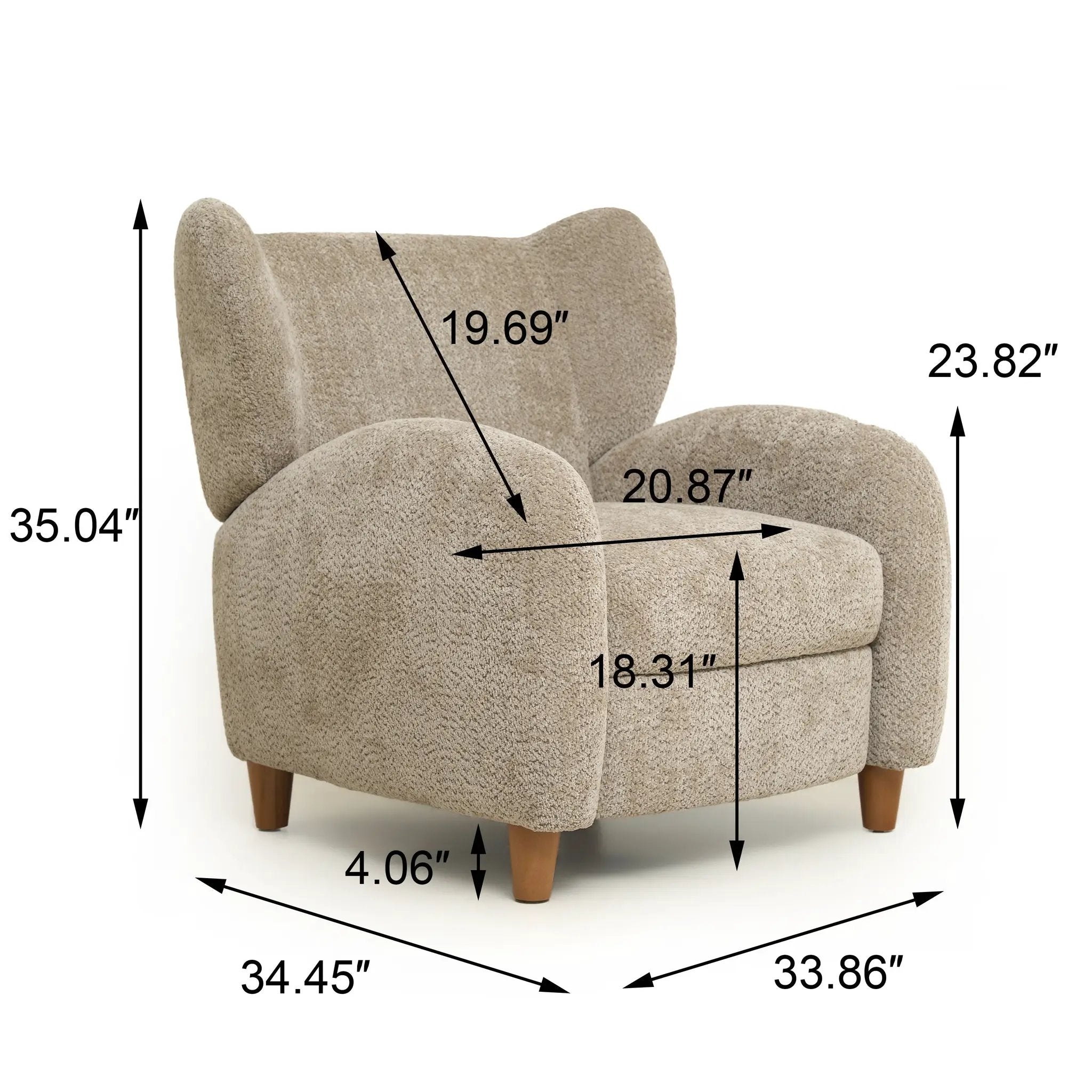 Nordic Chenille Fabric Multifunctional Chair by HouseOfZazla