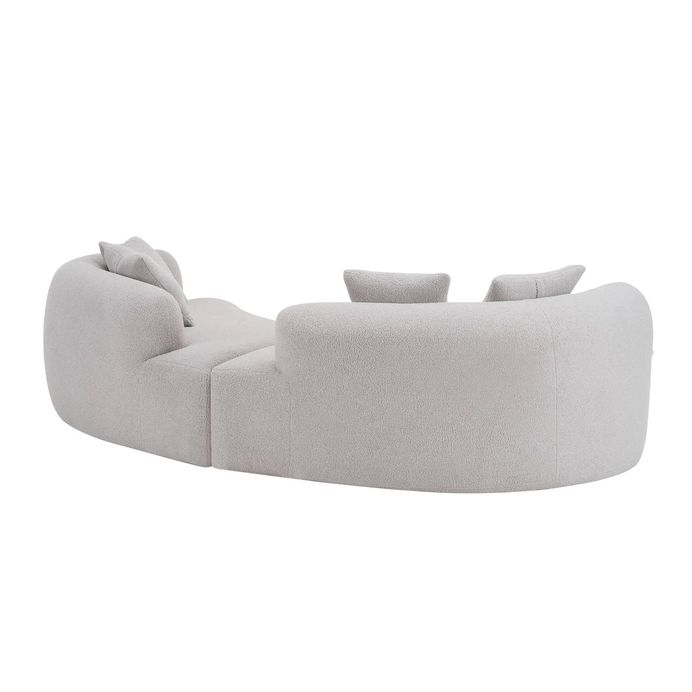 Curved 4 Seater Full Compression Sponge Sofa by HouseOfZazla