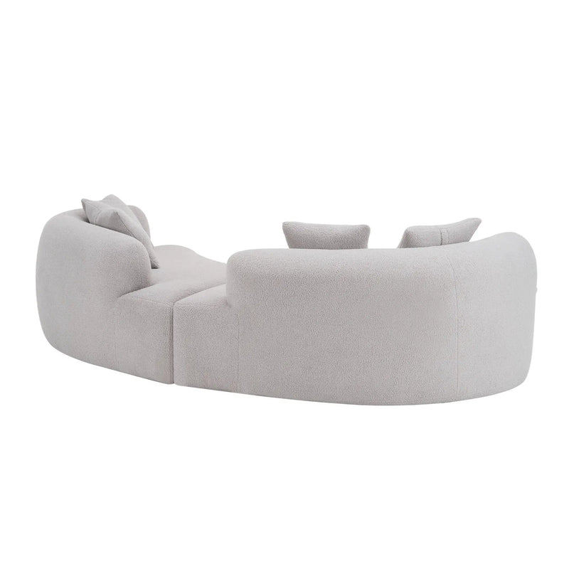 Curved 4 Seater Full Compression Sponge Sofa