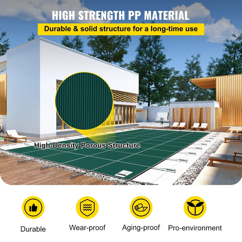 Pool Safety Cover 16x40 Ft, Inground Rectangle Cover by HouseOfZazla
