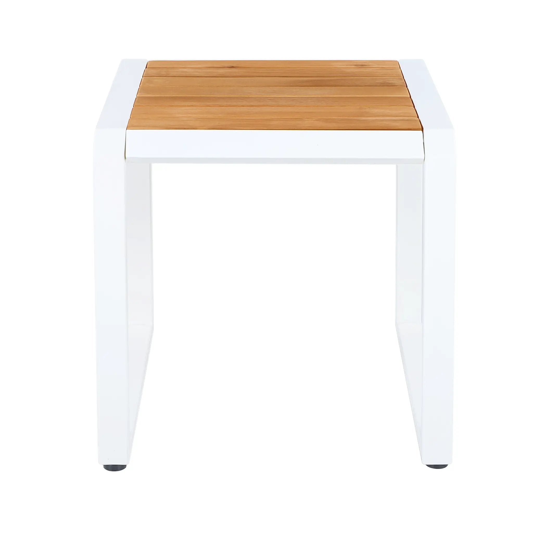 Outdoor Side Table with Teak Wood Top by HouseOfZazla