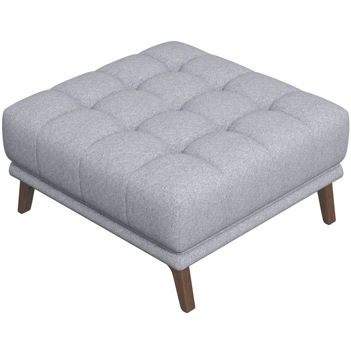 Addison Square Upholstered Ottoman with Mid-Century Design - Gray or Dark Gray, photo 17 of 19