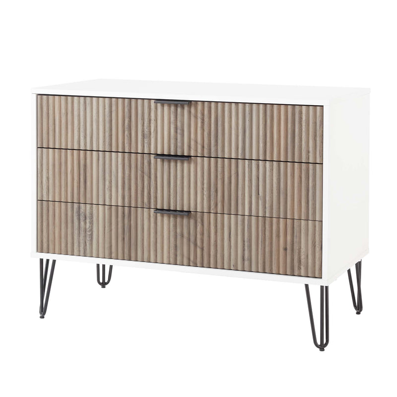 Dumbo - Fluted Dresser - Gray / White by HouseOfZazla
