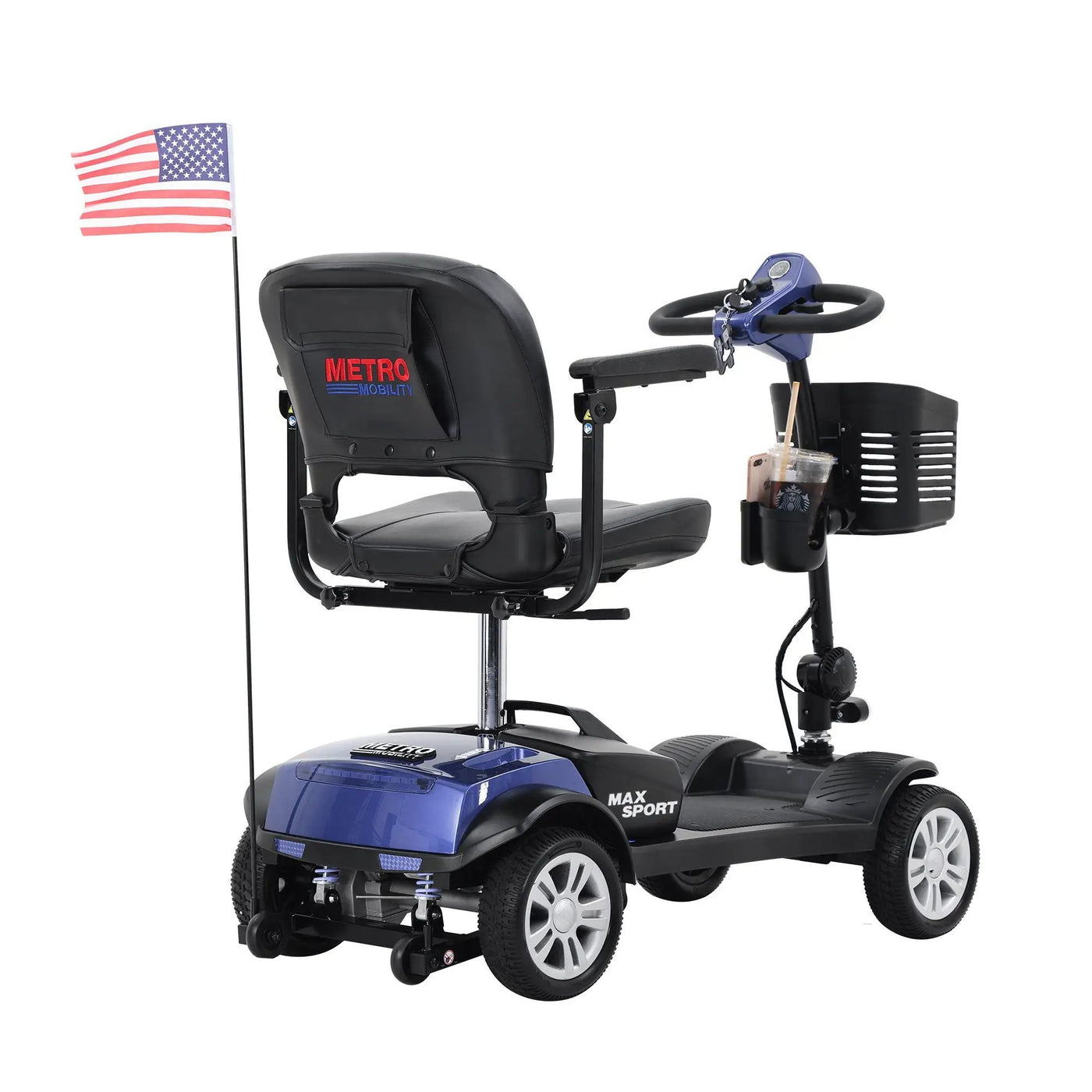 Max Sport - 4 Wheels Outdoor Compact Mobility Scooter With 2 Pieces X 12Ah Lead Acid Battery by HouseOfZazla