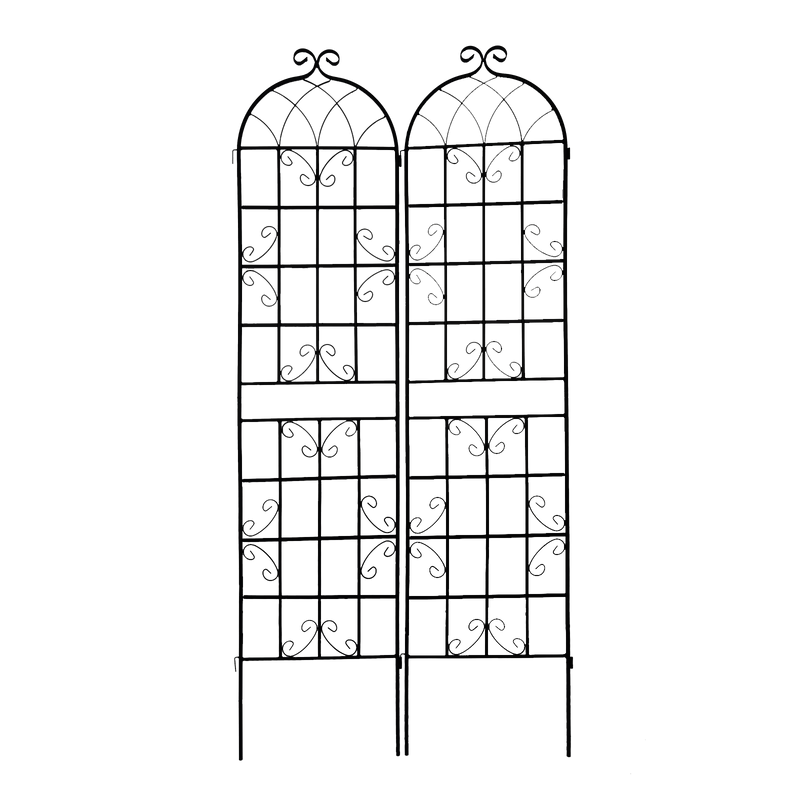 Metal Garden Trellis 4 Pack Rustproof Climbing Plant Supports by HouseOfZazla