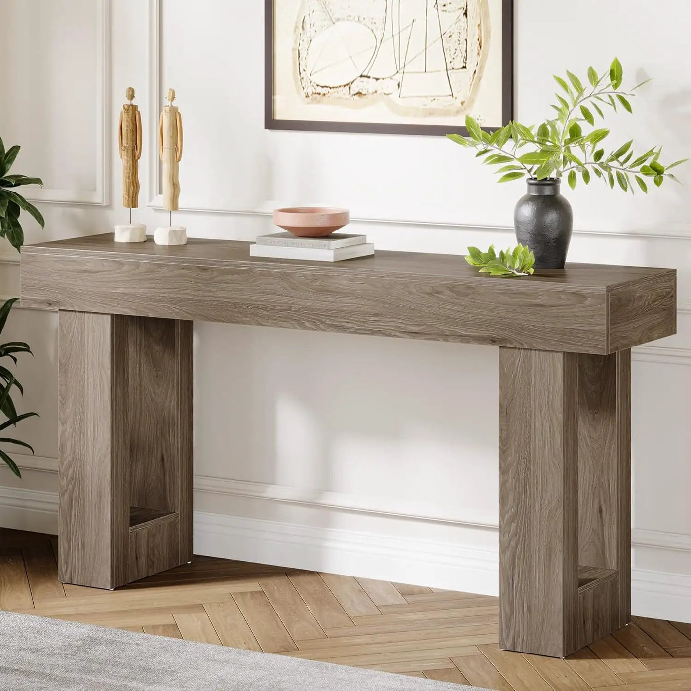 Console Table, Extra Long Narrow Sofa Table for Living Hallway by HouseOfZazla