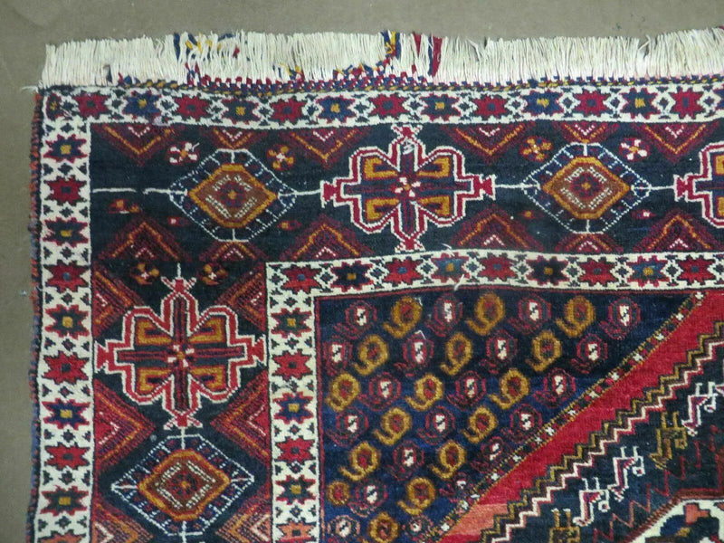 4' X 5.5' Vintage Handmade Turkish Tribal Wool Rug Medallion Nice by Jewel Rugs