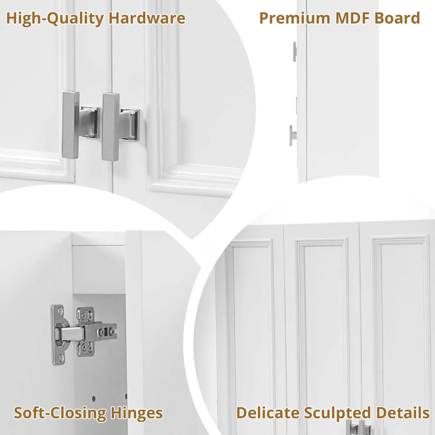 Wall Mounted Bathroom Cabinet With 5 Adjustable Shelves by HouseOfZazla