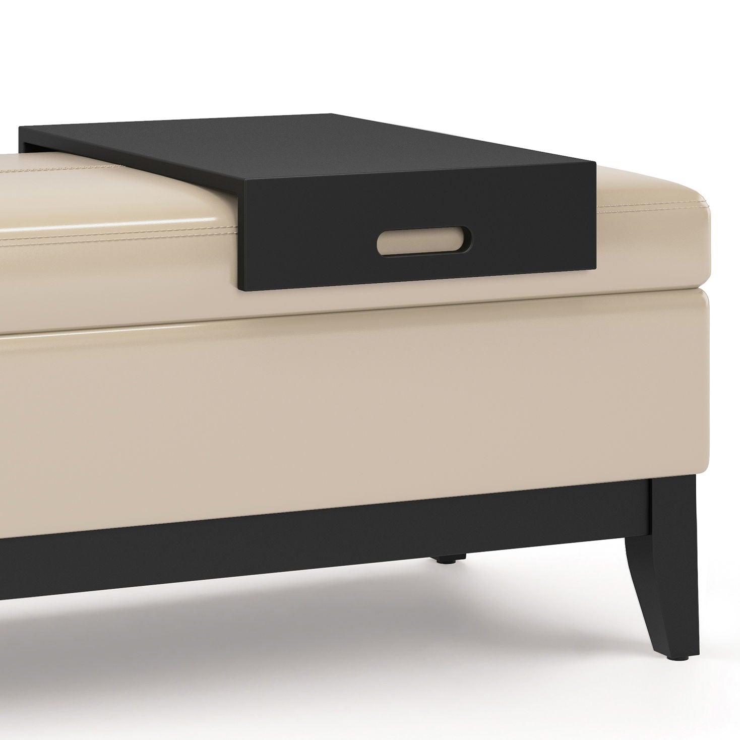 Oregon - Contemporary Storage Ottoman Bench With Tray by HouseOfZazla