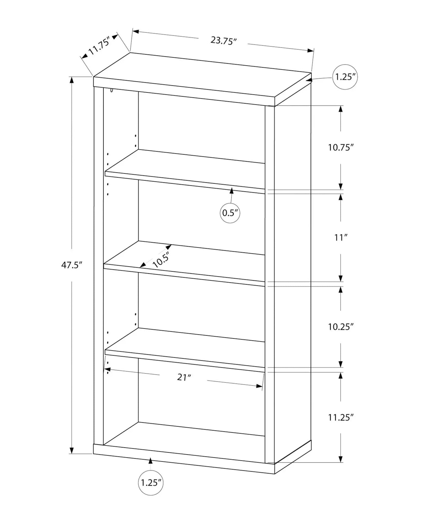 5 Tier For Office Bookshelf, Bookcase, Etagere, Contemporary & Modern by HouseOfZazla