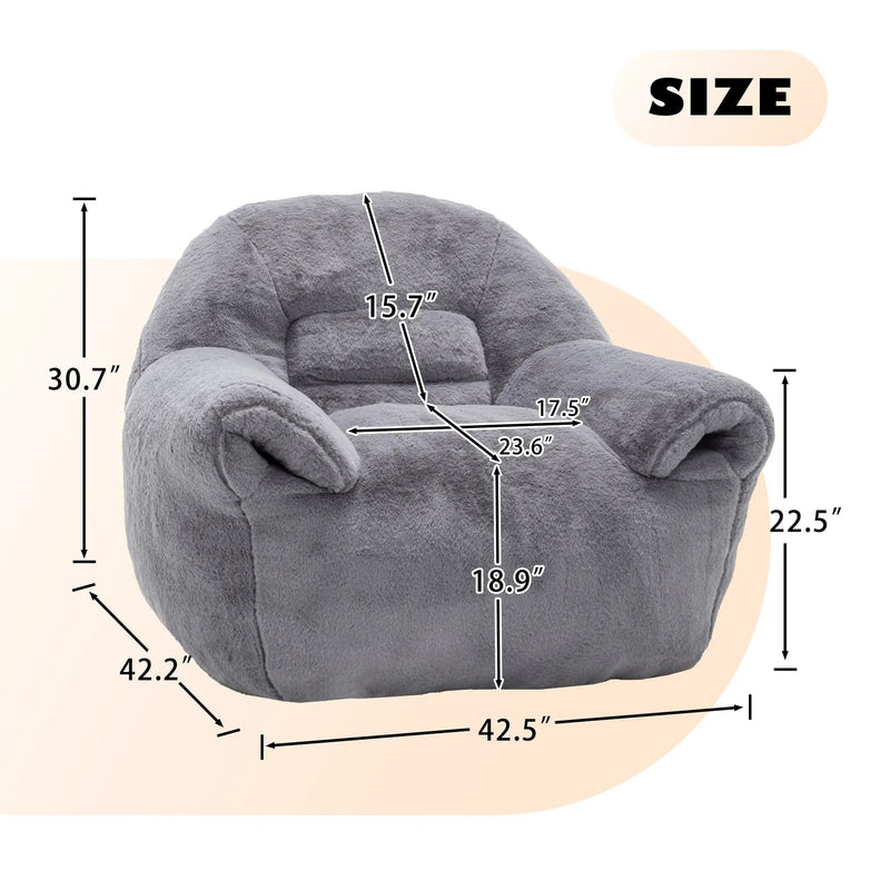 Comfy Bean Bag Chair with Back Support by HouseOfZazla