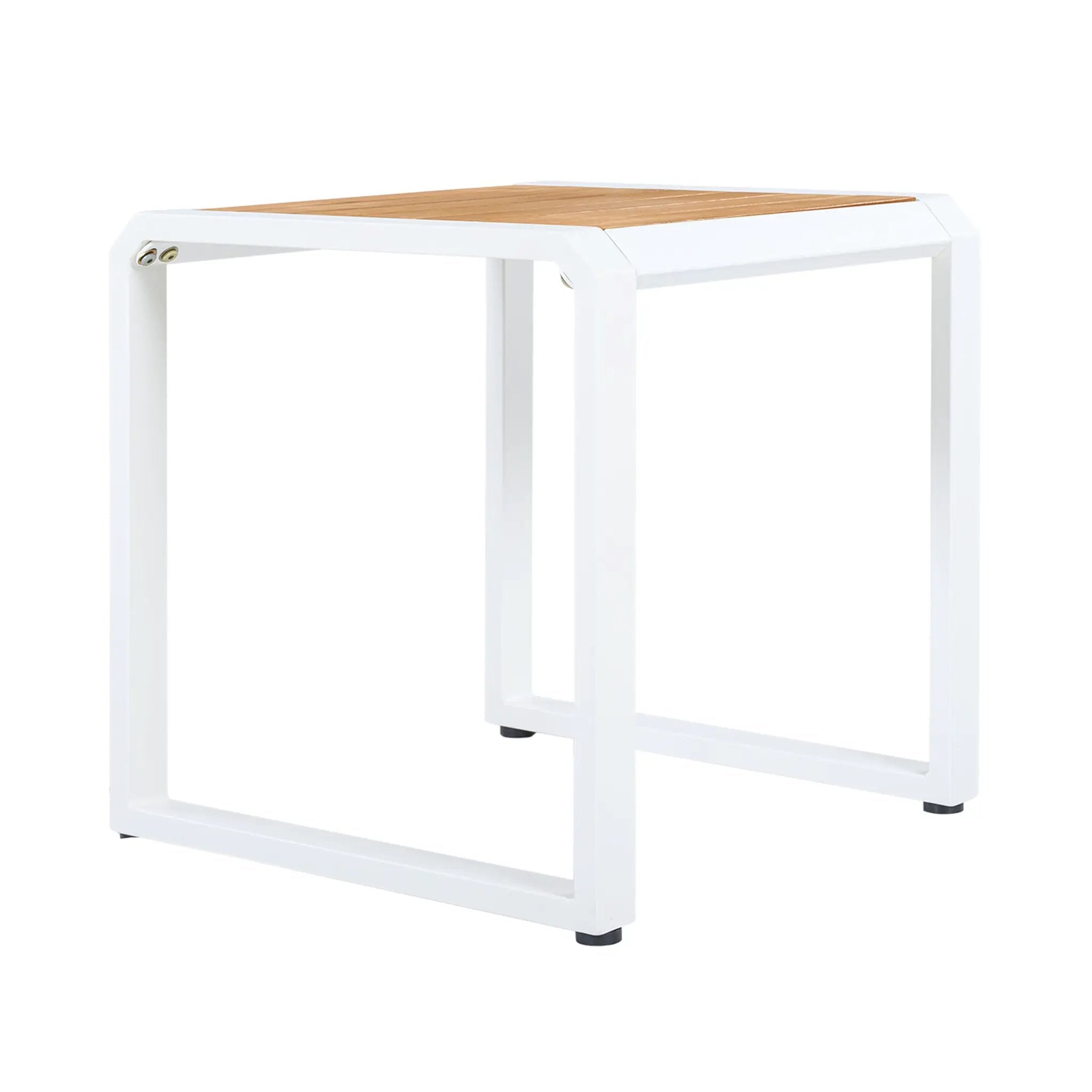 Outdoor Side Table with Teak Wood Top by HouseOfZazla