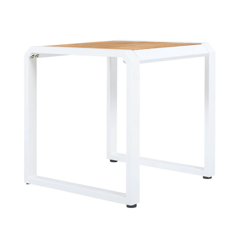 Outdoor Side Table with Teak Wood Top by HouseOfZazla