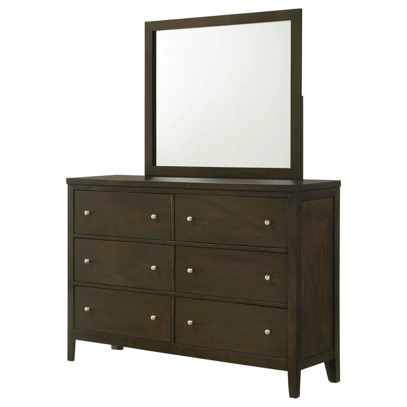 Wilkes 6-drawer Dresser and Mirror Dark Cocoa by Unique Piece Furniture