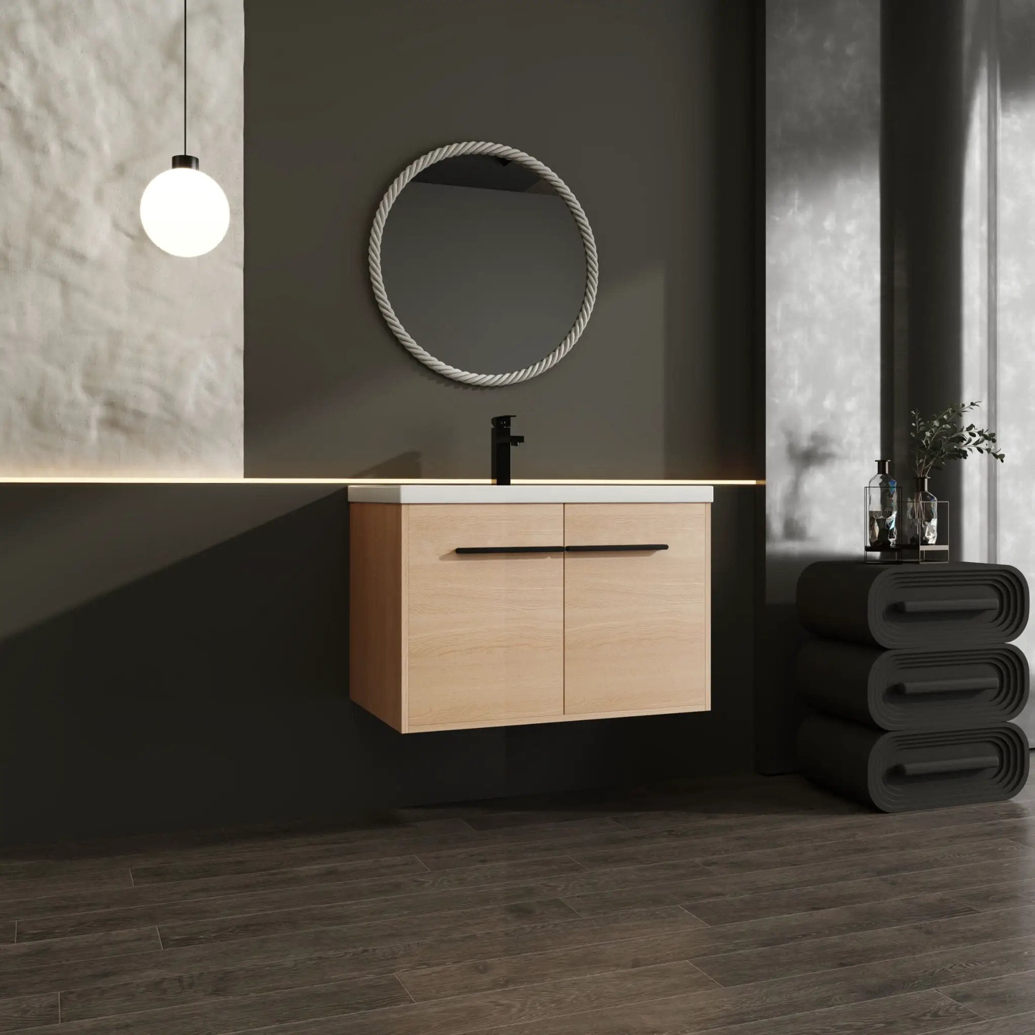 Bathroom Vanity Set With Resin Countertop Sink, 2 Doors by HouseOfZazla