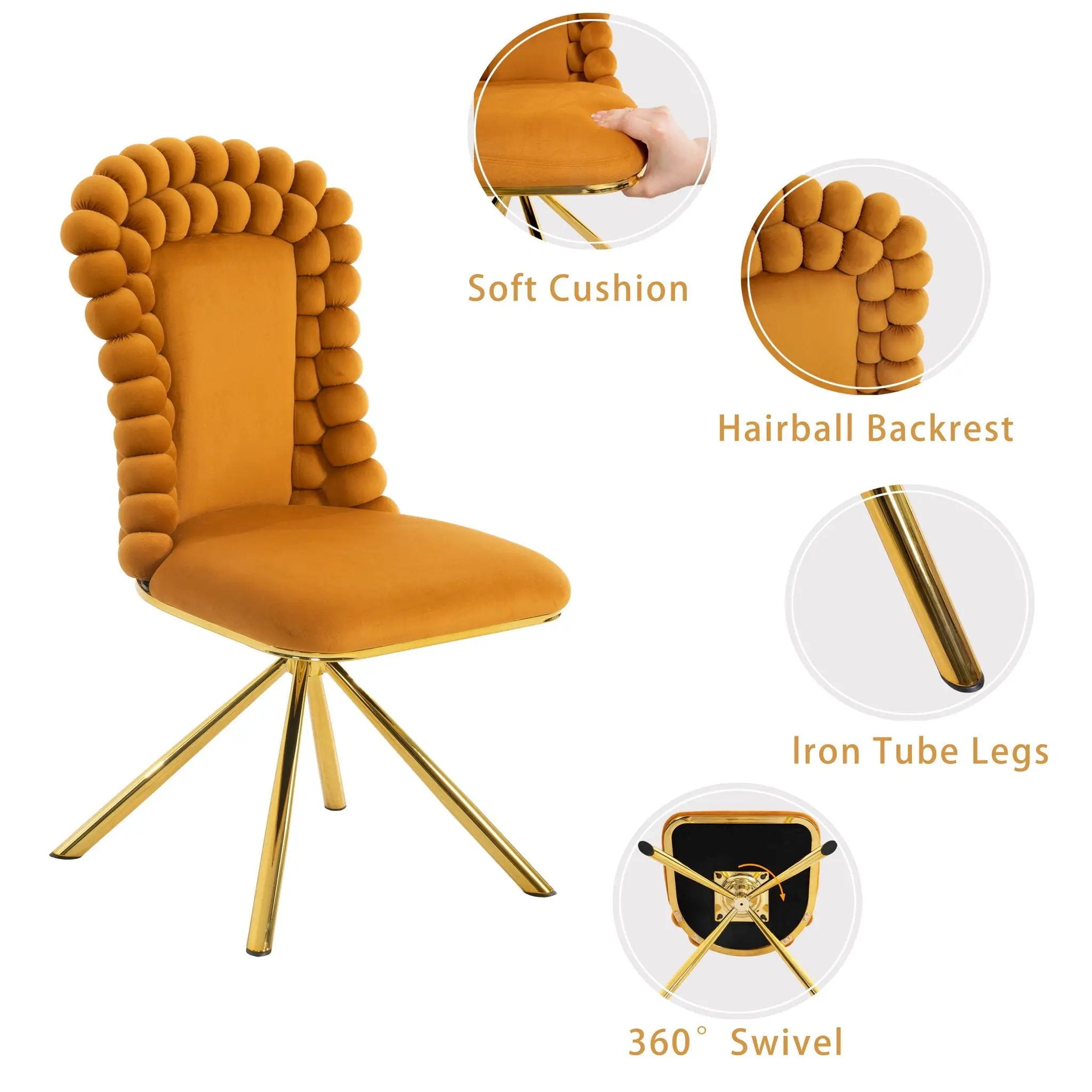 Upholstered Swivel Dining Chairs (Set of 2) by HouseOfZazla