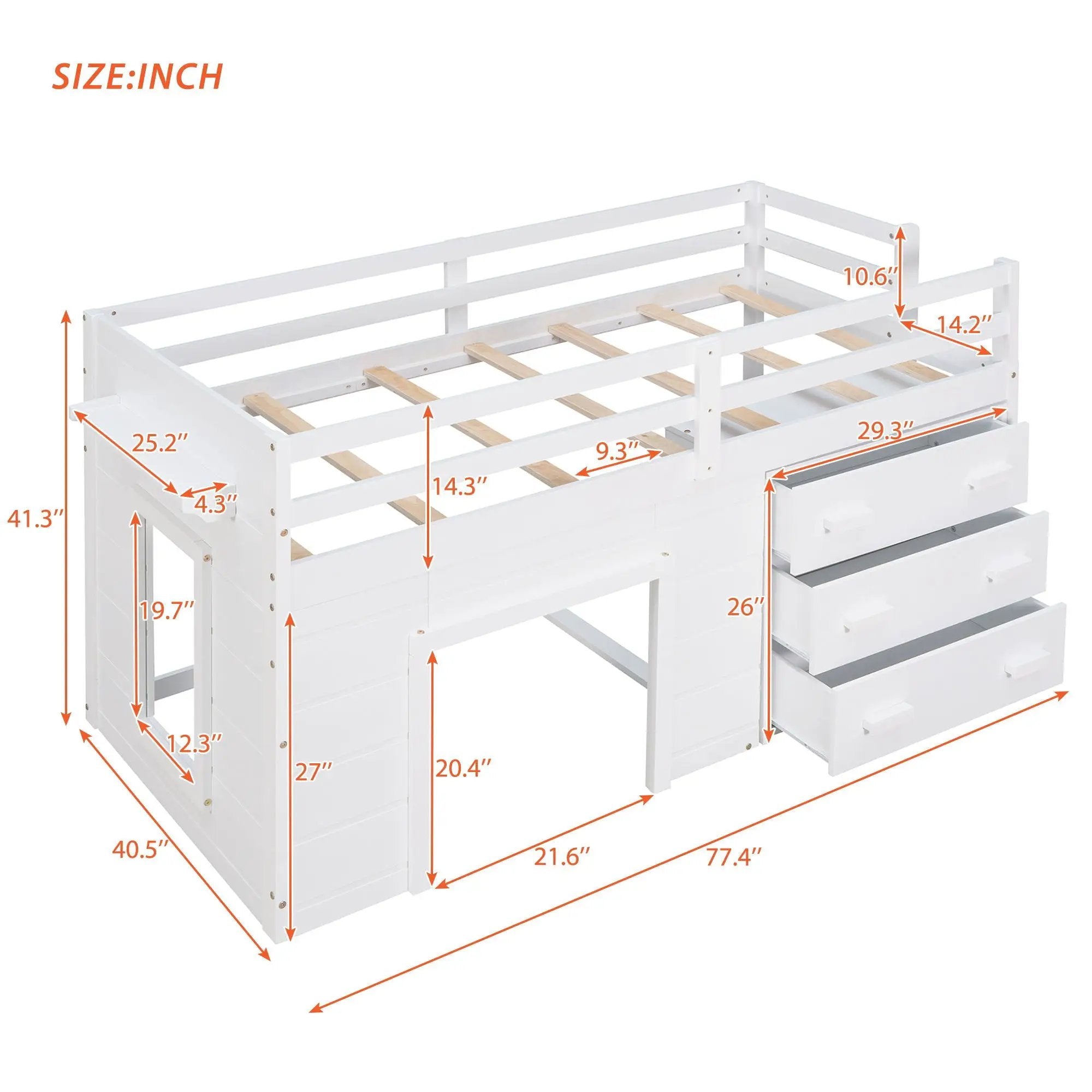 Loft Bed With Cabinet And Shelf by HouseOfZazla