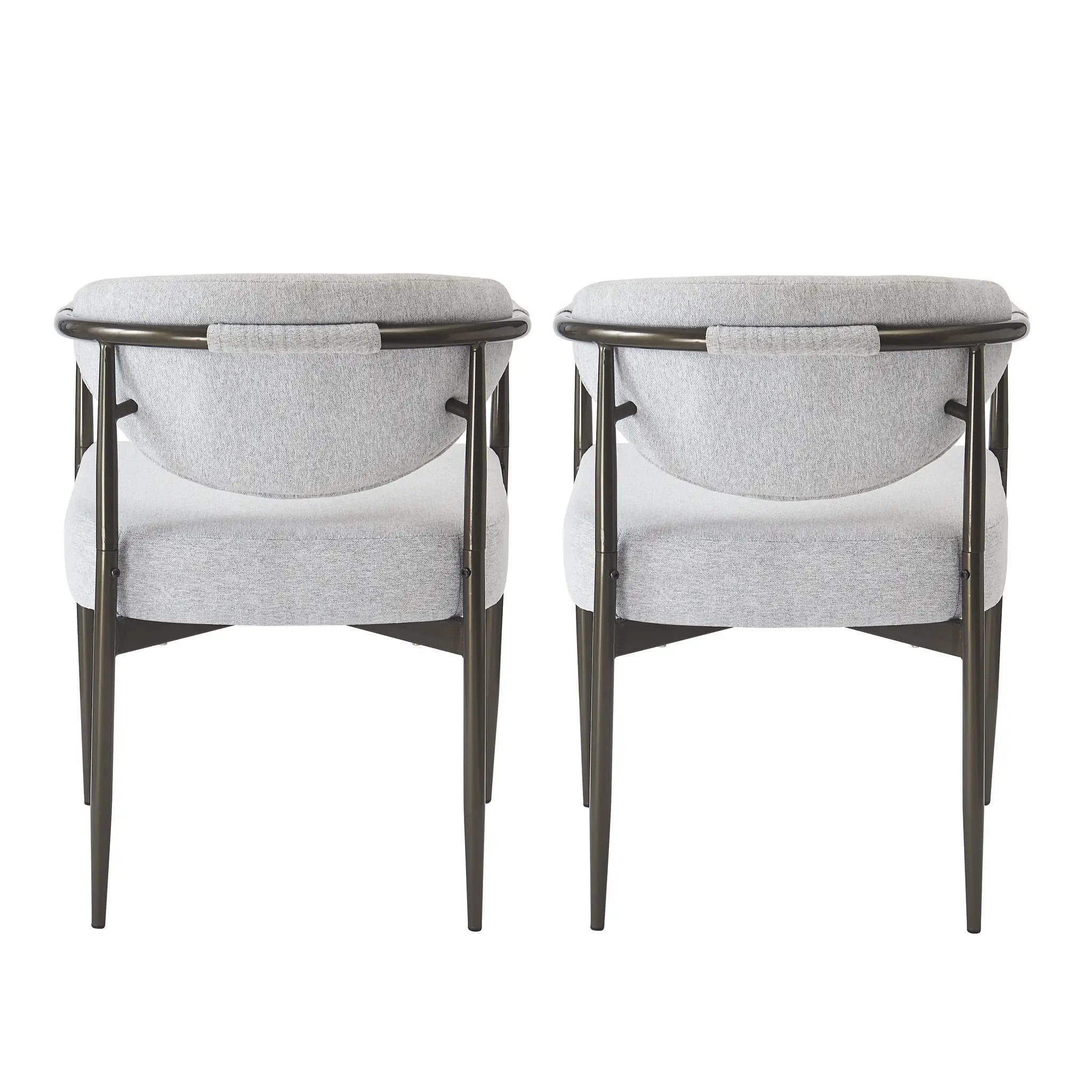 Modern Dining Chairs Set of 2 with Bronze Iron Frame by HouseOfZazla