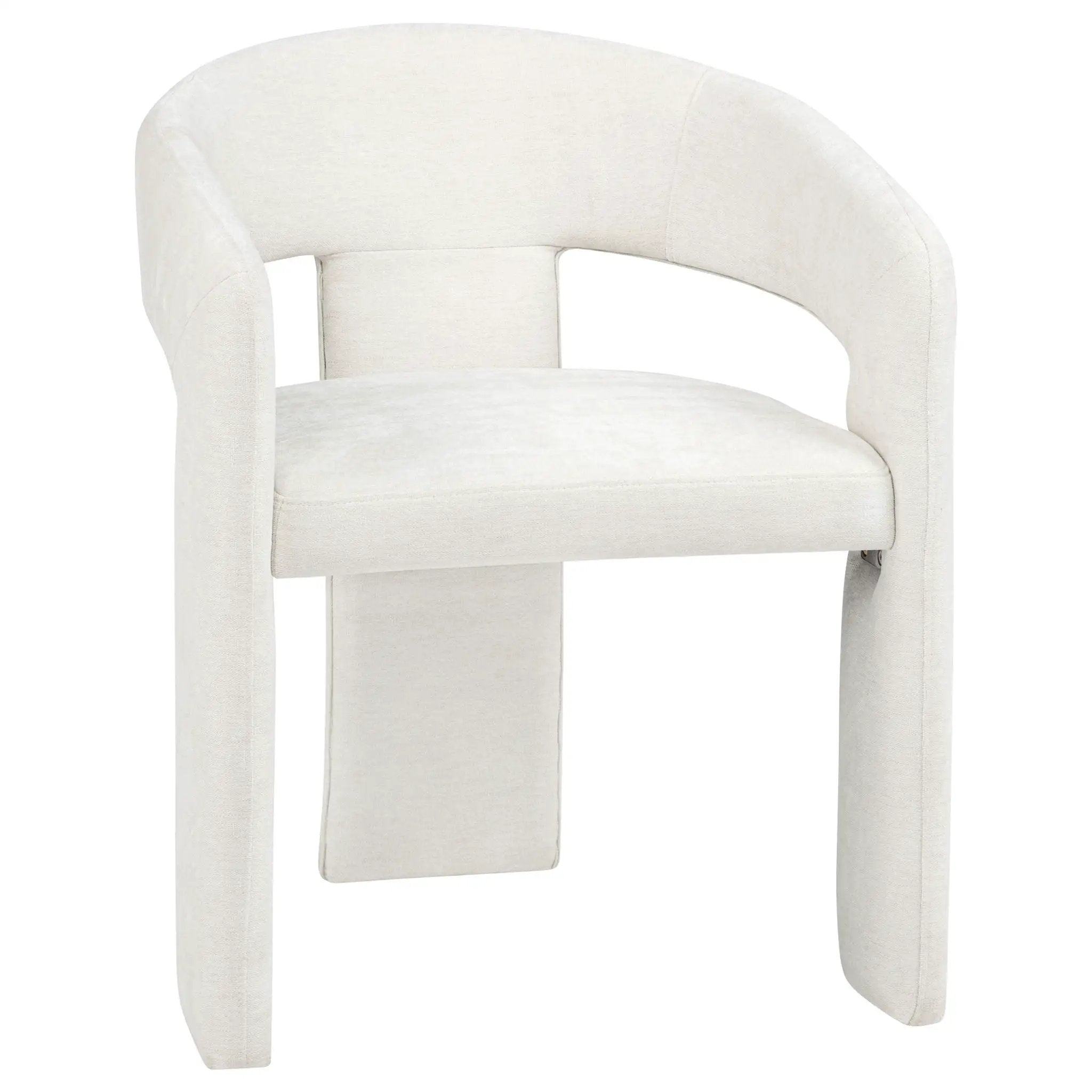 Carlow Upholstered Dining Arm Chair White (Set of 2) by Unique Piece Furniture