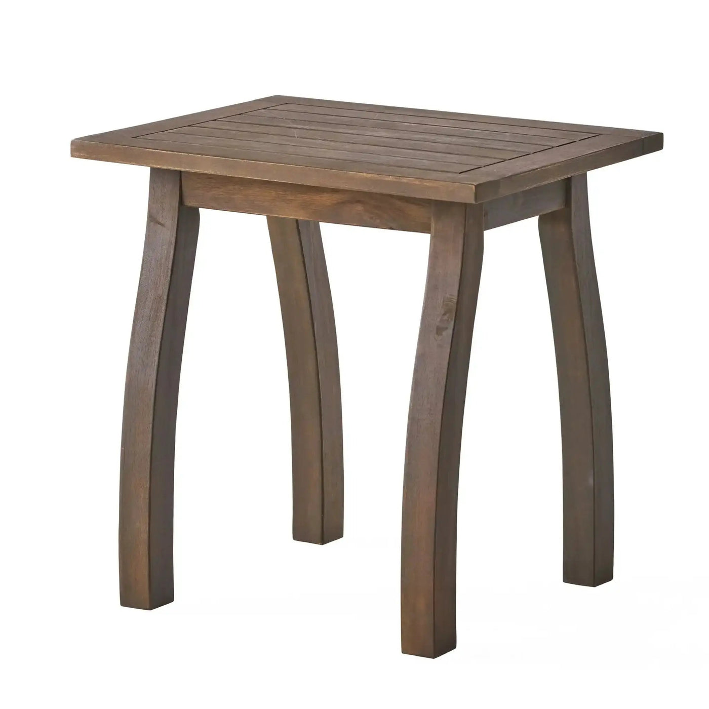 Kinesis Outdoor Side Table With Slatted Top and Wood Frame by HouseOfZazla