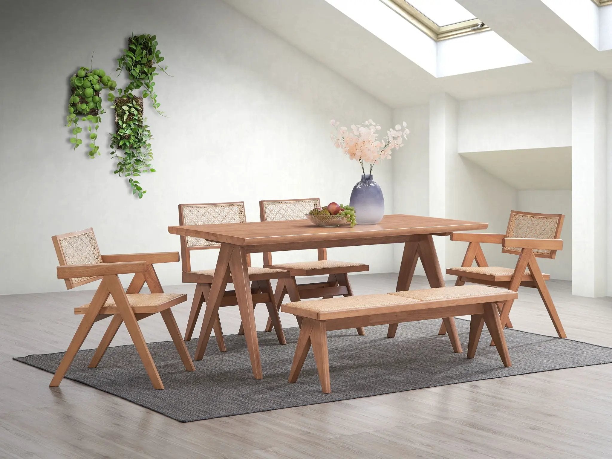 Valentina - 6 Piece Patio Furniture Set - Rattan / Natural by Unique Piece Furniture