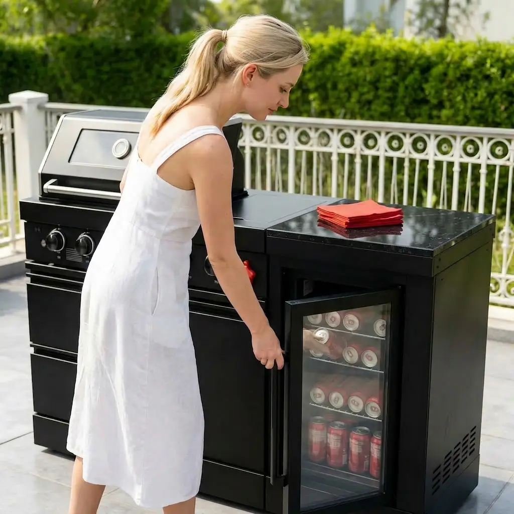 65-Inch 4-Burner Stainless Steel Propane Gas Outdoor Kitchen Barbecue Island Grill by HouseOfZazla
