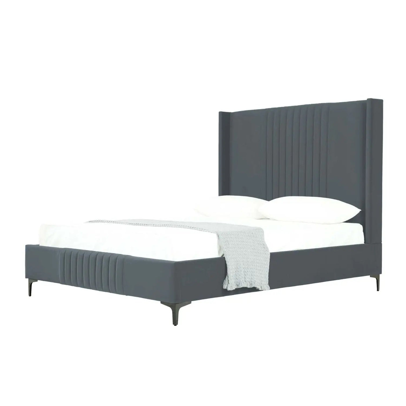 Promenade - Bed With Upholstered Headboard And Slats by HouseOfZazla